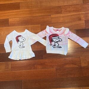 SOLD 🎅🏼 Peanuts Toddler Christmas Tops 🎅🏼